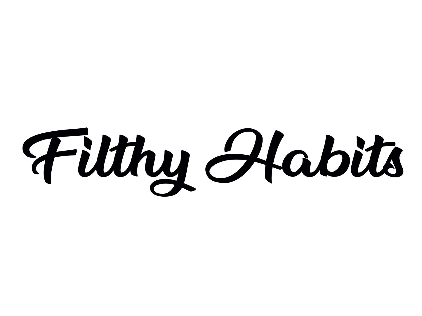 Filthy Habits Small Sticker Black