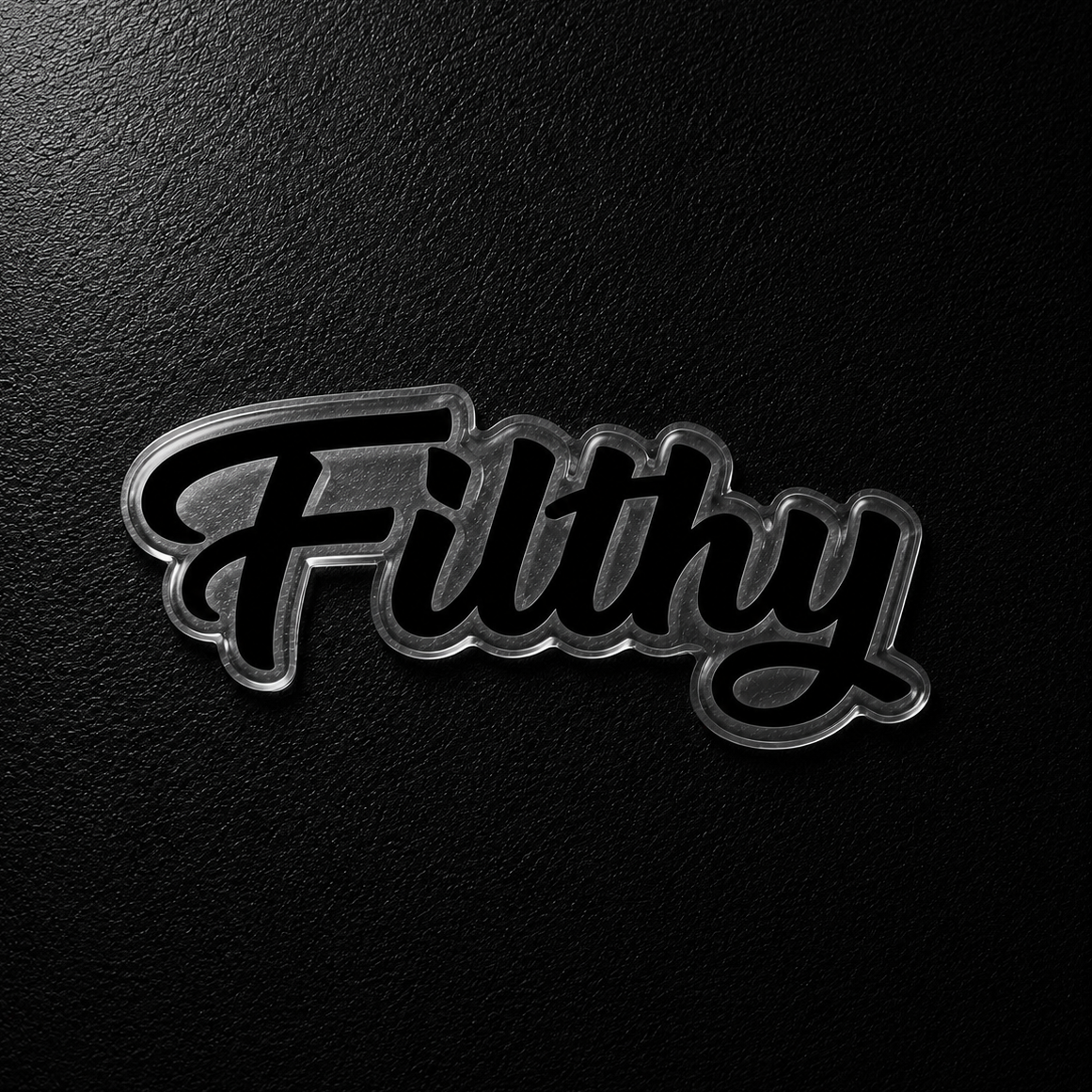 Filthy sticker Black